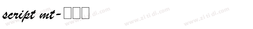script mt字体转换